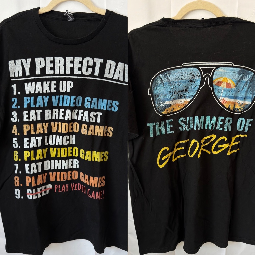 Black Graphic Tee Funny
